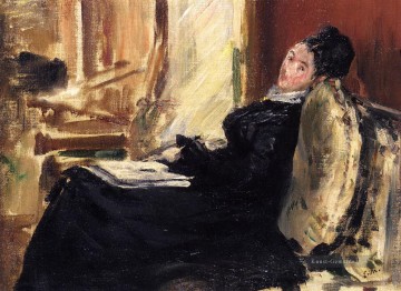  Eduard Kunst - jungen Frau mit einem Buch Eduard Manet